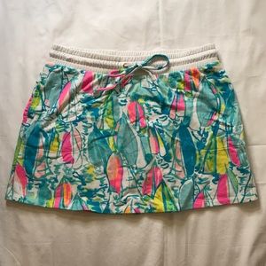 lilly pulitzer sailboat terry cloth skirt M
